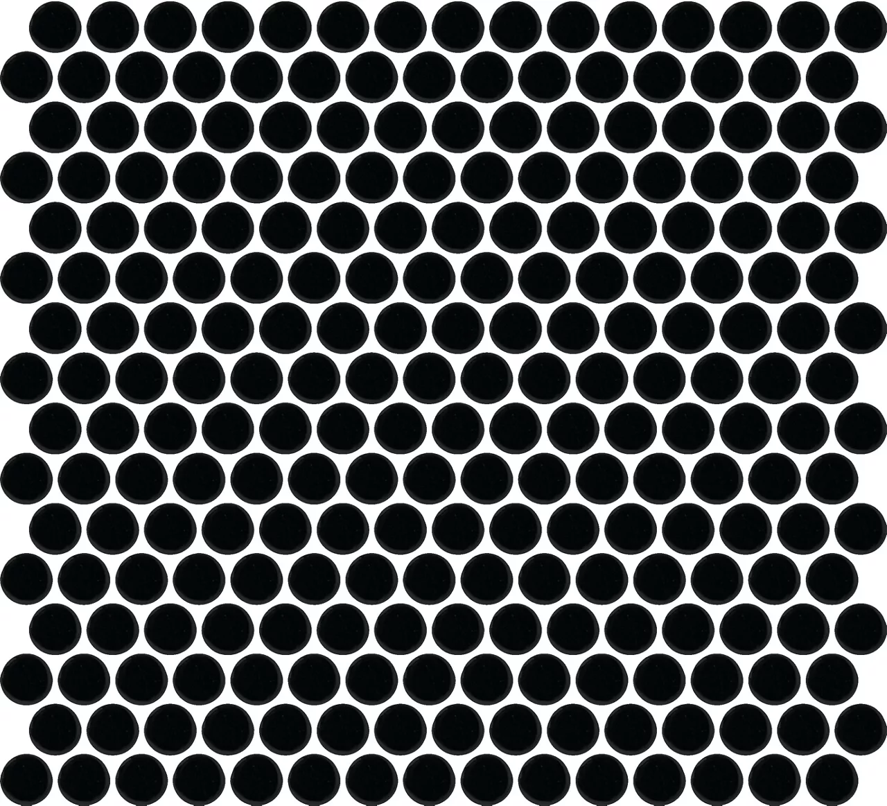 Color Wheel Mosaic Matte Black Penny Rounds