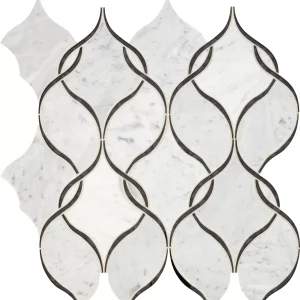 Lavaliere Carrara White/Black Ant Mirror Arabesque