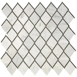 Lavaliere Carrara White/Black Ant Mirror Chain Link
