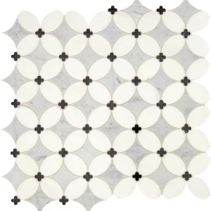 Lavaliere Carrara/Thassos/Blk Ant Mirror Petal