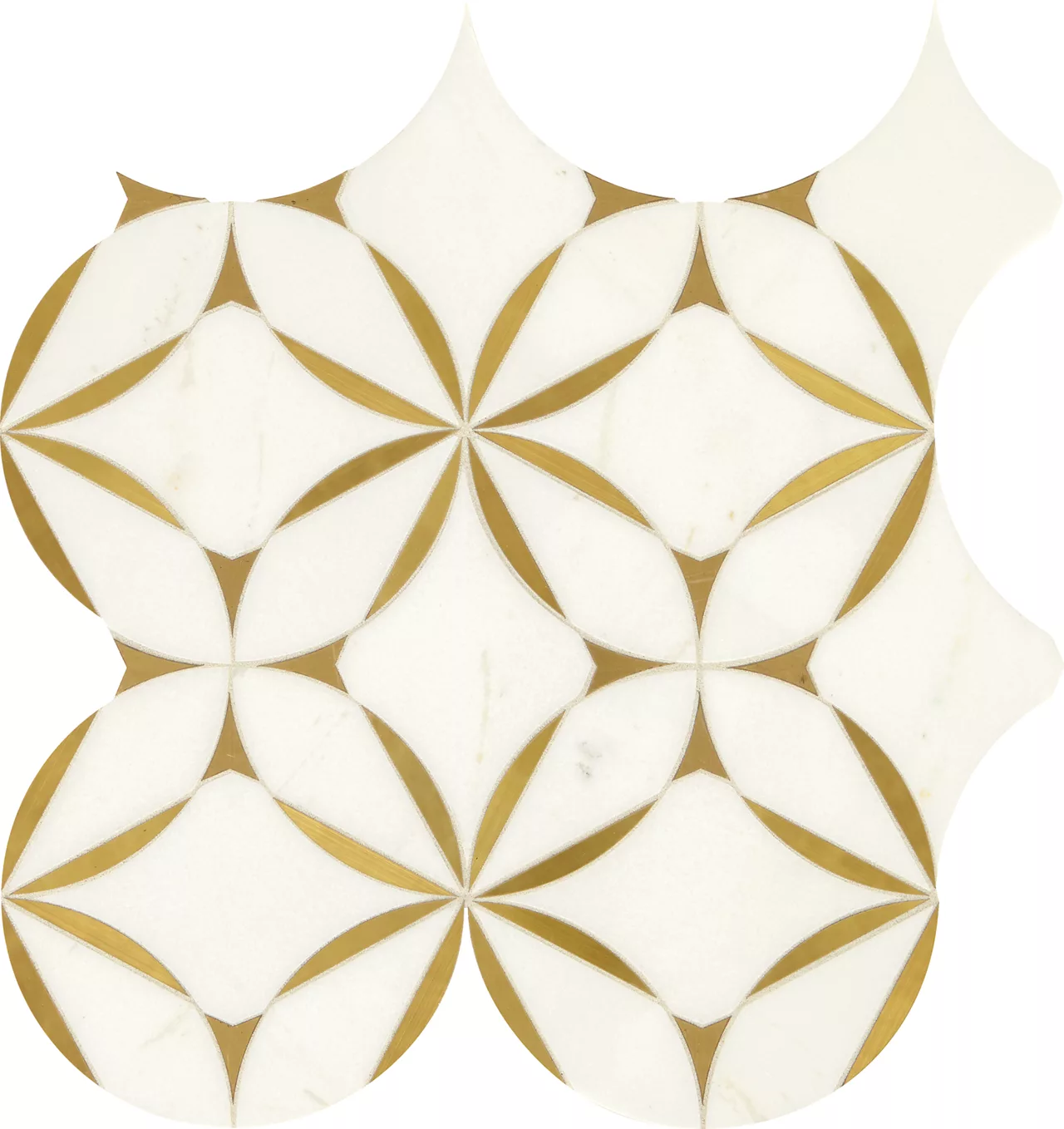 Lavaliere Thassos White/ Brass Blossom