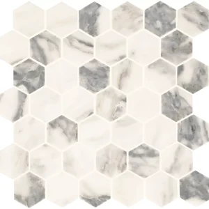 Eclessia Marble Arabescato Argento Hexagon