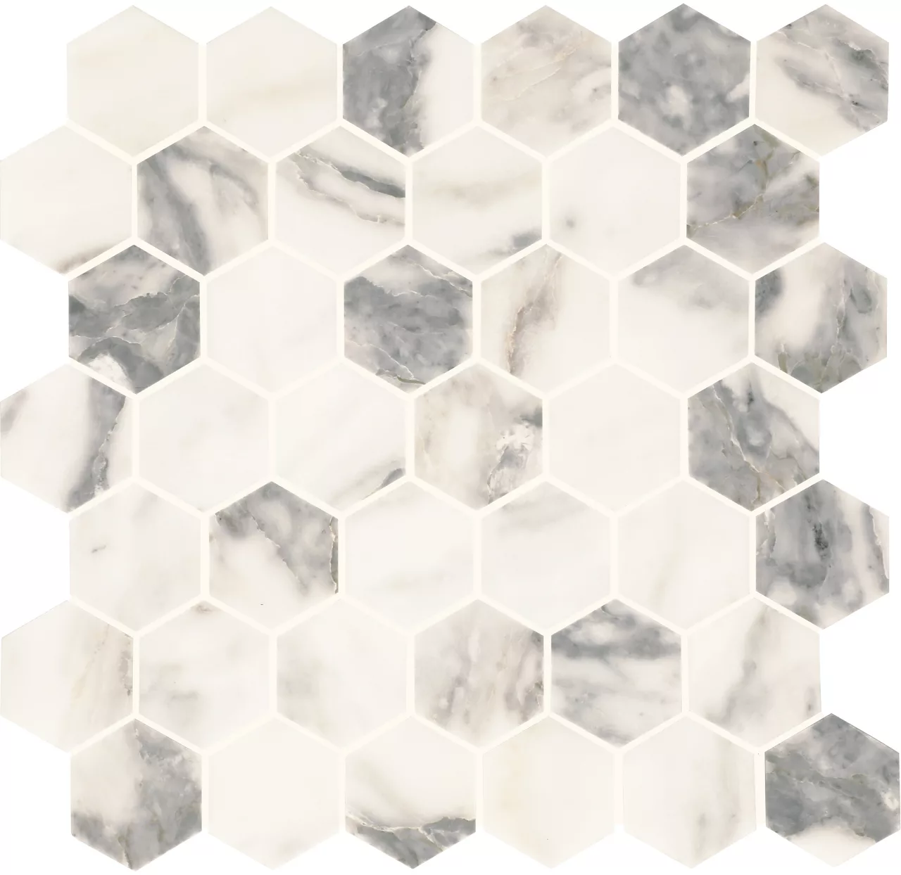 Eclessia Marble Arabescato Argento Hexagon