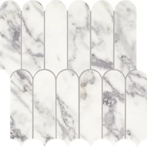 Eclessia Marble Arabescato Argento Elongated Fan