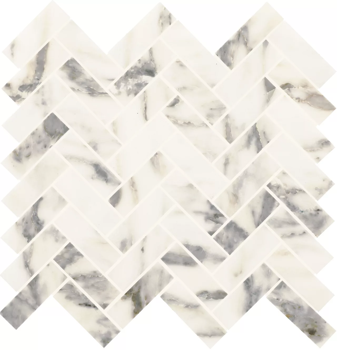 Eclessia Marble Arabescato Argento Herringbone
