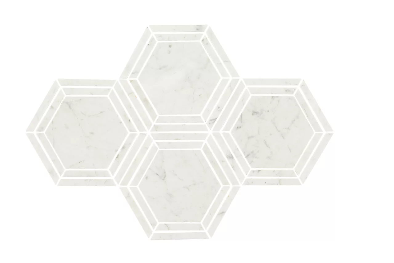 Marble Carrara White Hexagon
