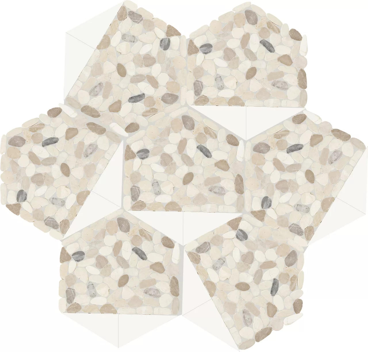 Pebble Oasis Seashell Tri-Hex Pebble