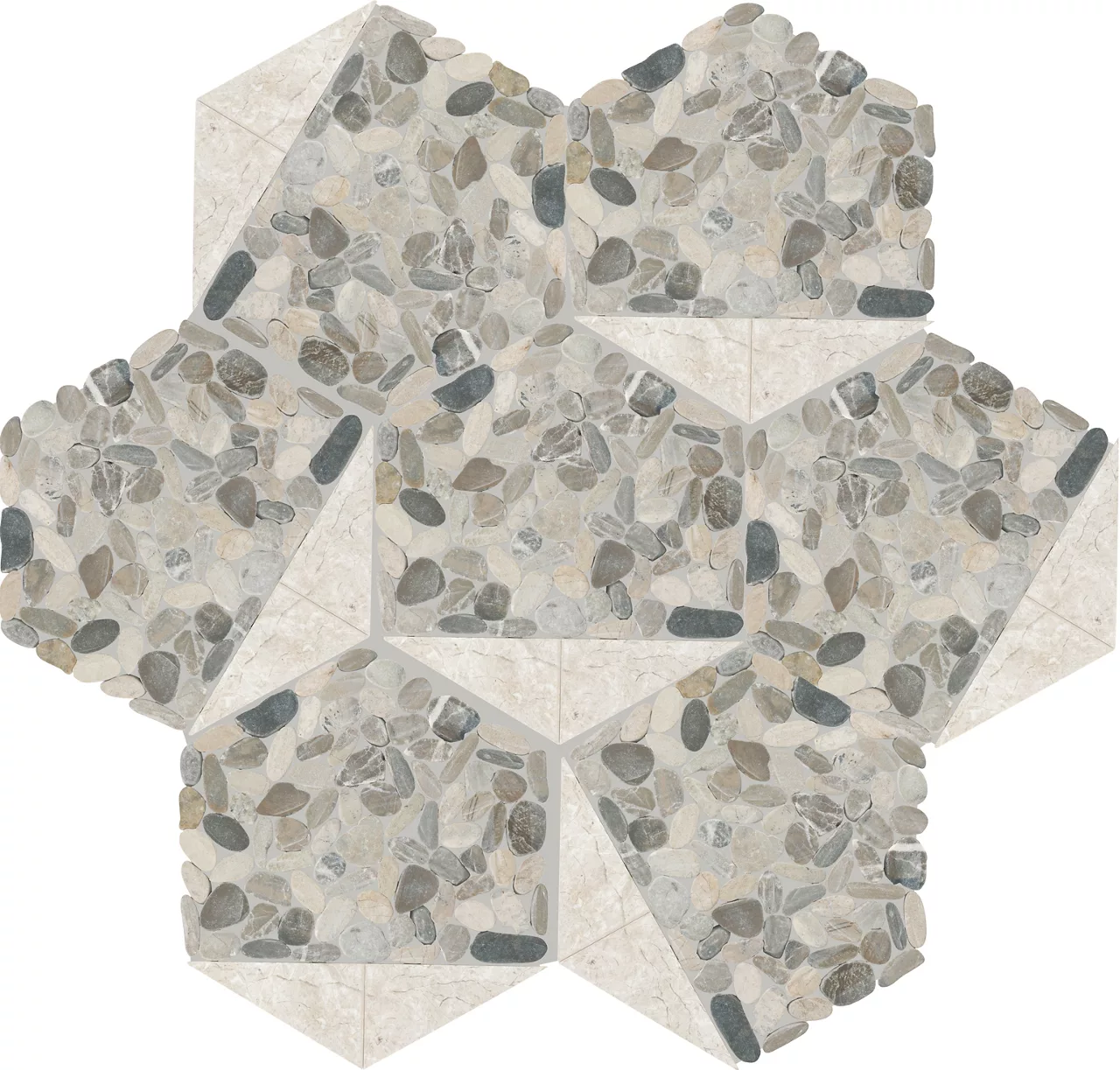 Pebble Oasis Coal Tri-Hex Pebble