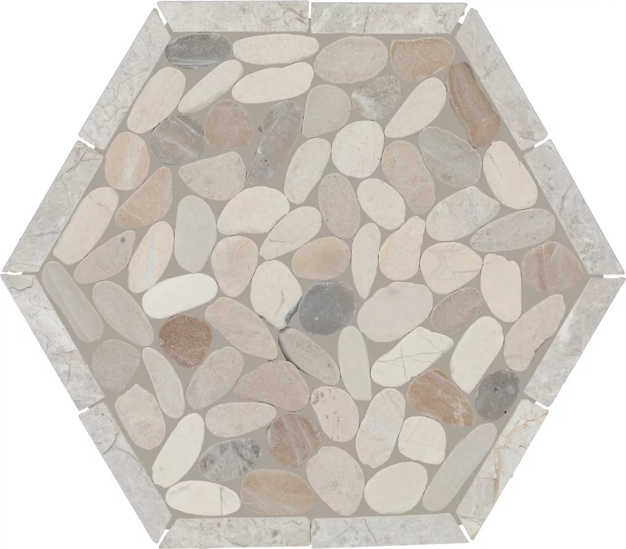 Pebble Oasis Seashell Framed Hex Pebble