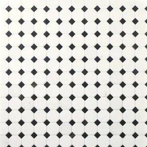 Renderra Lyon Black and White Courtyard Octagon