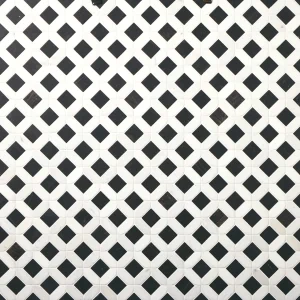 Renderra Lyon Black and White Garden Lattice