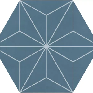 SB39HEX8KMT Scrapbook Keepsake Blue Asanoha 8"HEXDECO Matte