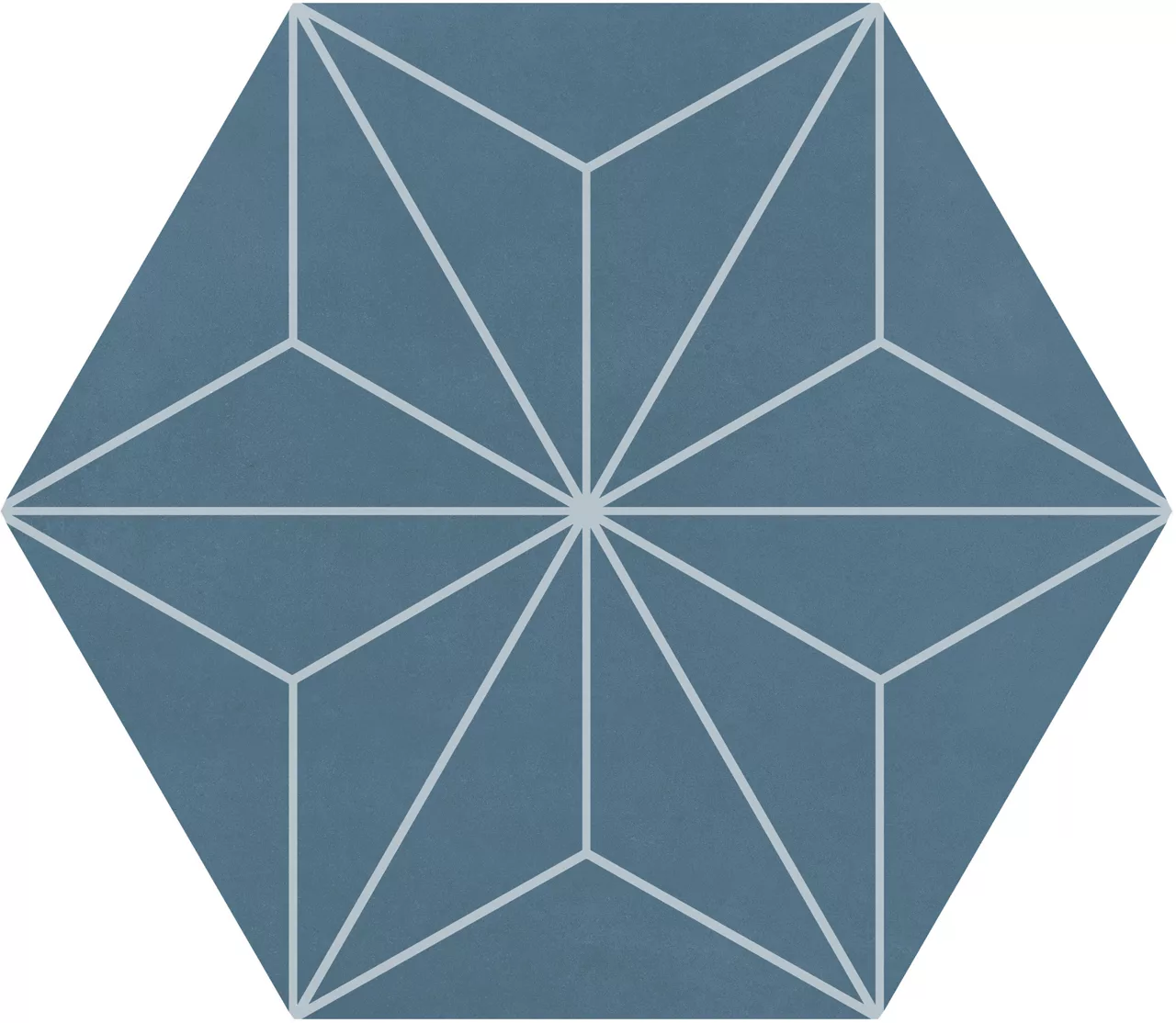 SB39HEX8KMT Scrapbook Keepsake Blue Asanoha 8"HEXDECO Matte
