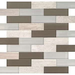 SimplyStick Mosaix Chenille white and glass Blend Brick