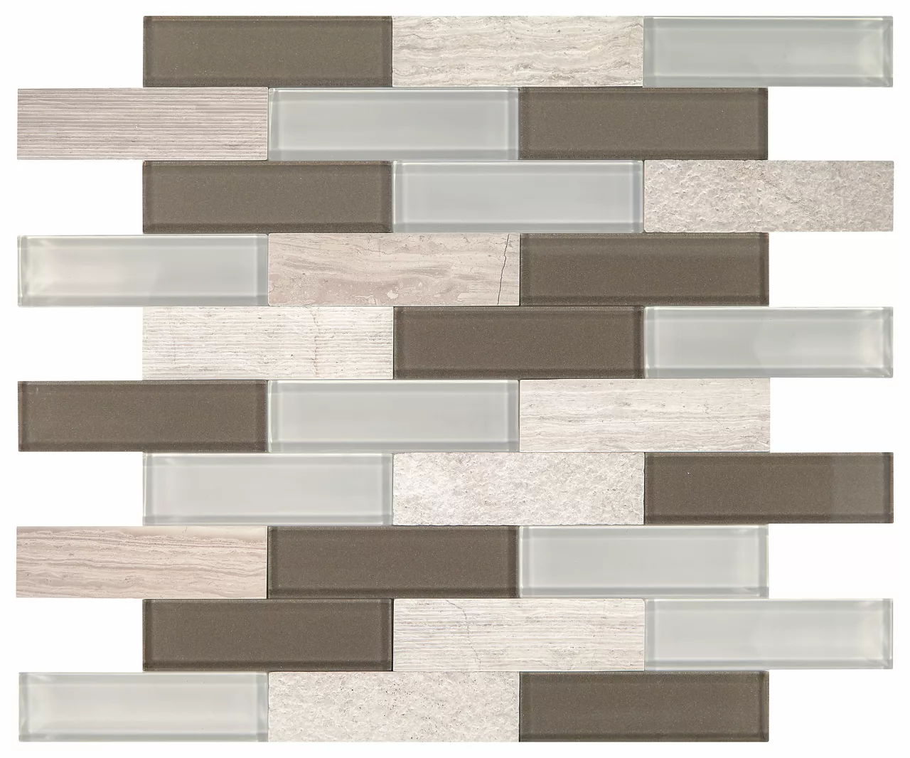SimplyStick Mosaix Chenille white and glass Blend Brick