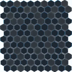 Uptown Glass Ebony Hexagon