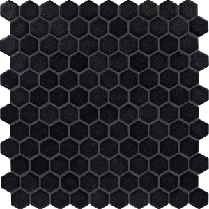 Uptown Glass Matte Ebony Hexagon