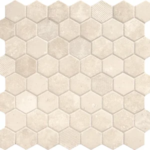 Vintage Hex Antique Beige Hexagon