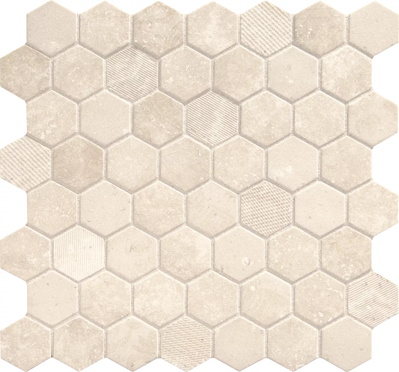 Vintage Hex Antique Beige Hexagon