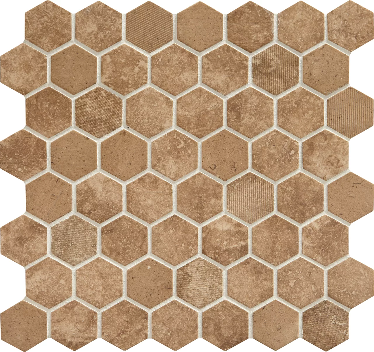 Vintage Hex Legacy Sepia Hexagon