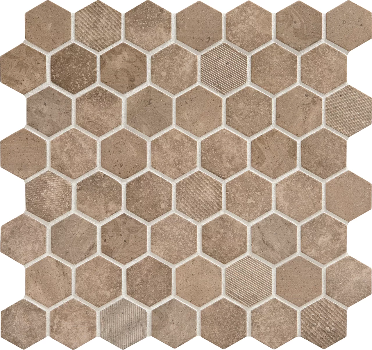 Vintage Hex Relic Umber Hexagon