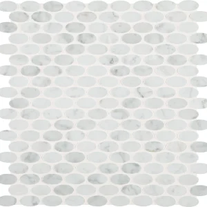 Marble Carrara White Oval