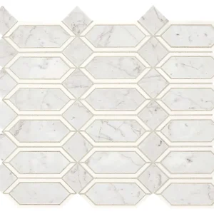 Castellina Stone Mosaics White And Gray Hexagon