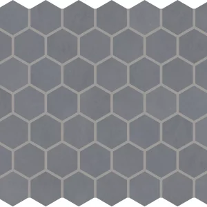 Moroccan Concrete Blue Gray Hexagon