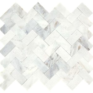 Minute Mosaix Daphne White Herringbone